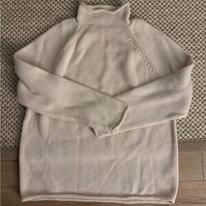 J. Crew Ivory Rollneck Sweater